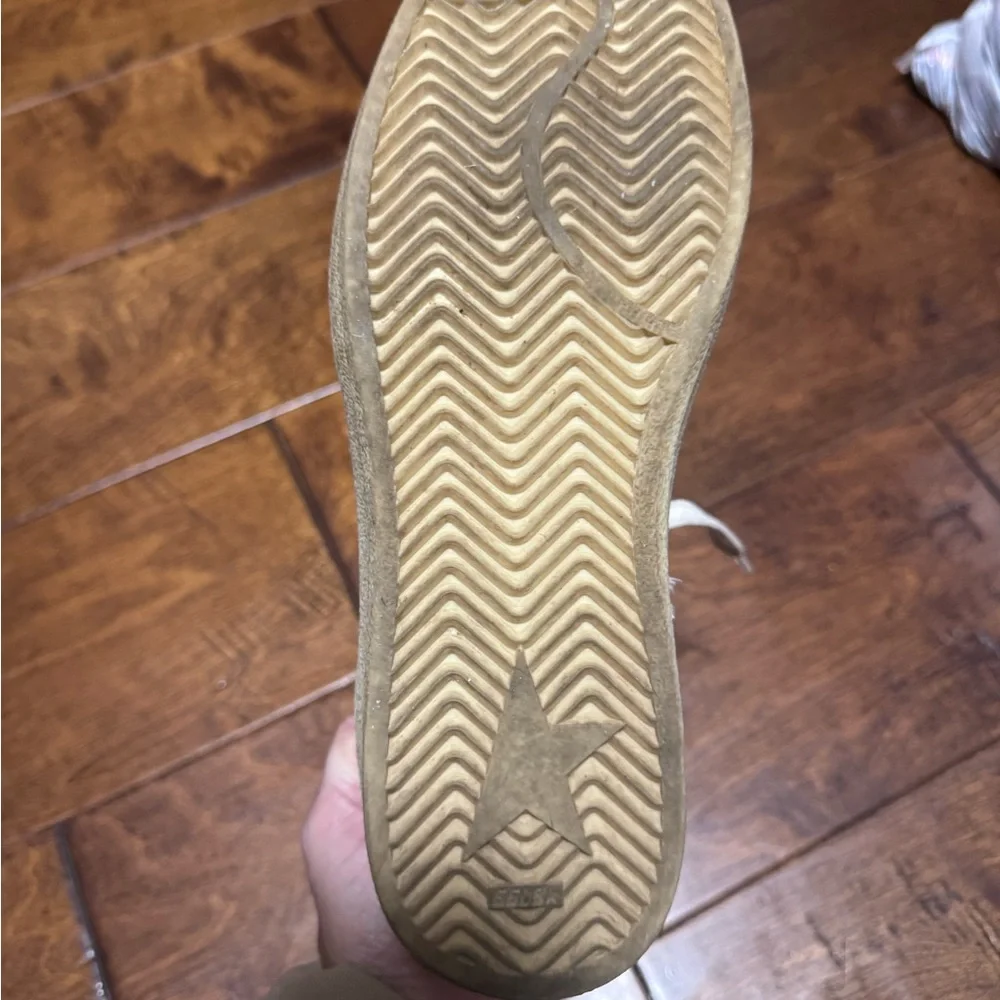 Golden Goose Ball Star Sneakers in Cream and White - Picture 7 of 7